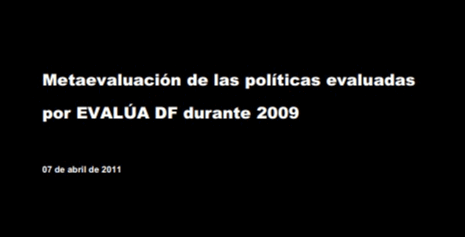 México (2010): Metaevaluación de Evalúa DF